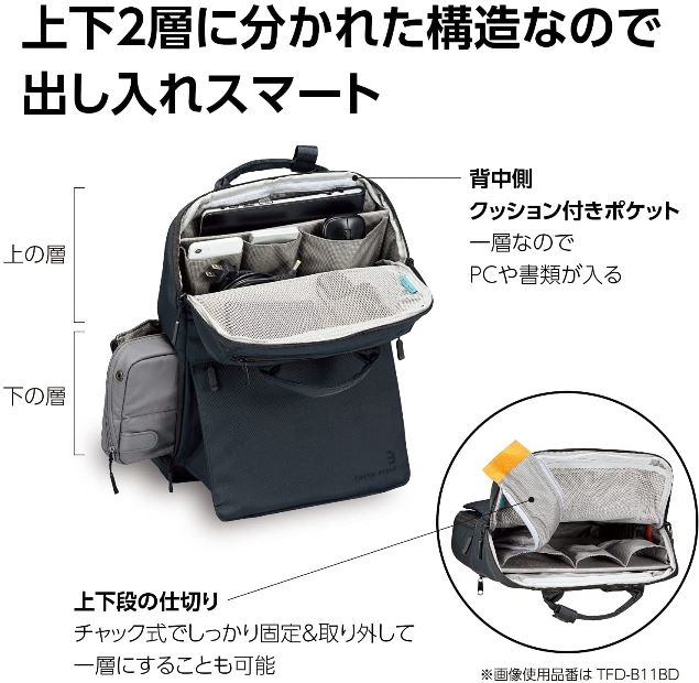 ビジネス リュック 立てる スタンドバッグパック THIRD FIELD コクヨの