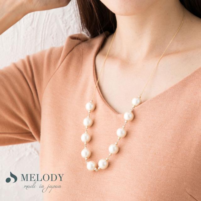 ネックレス コットンパール ロング 結婚式 パーティ 冬 ゴールド シルバー ブランド チェーン おしゃれの通販はau Pay マーケット Melody Accessory