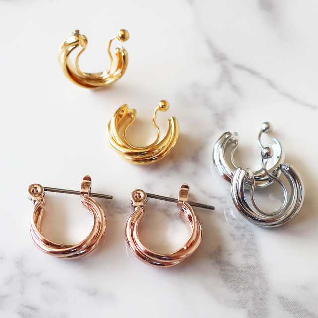 最安値安い【再販】1186-3 あふれるフロスト　ピアス／イヤリング／チタンピアス アクセサリー