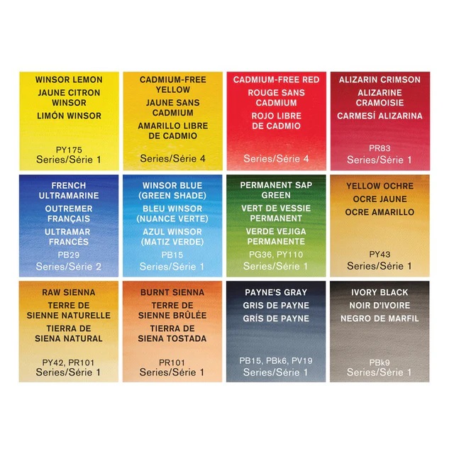 Winsor & Newton ウィンザー&ニュートン　水彩絵具 プロフェッショナル・ウォーターカラー カスタマイズトラベルメタルボックスセット ハーフパン 12色セット_1