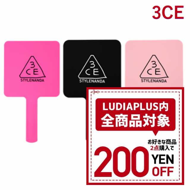 3CE LEDライト付き コンパクトミラー - 小物