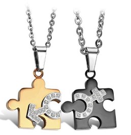 ネックレス ペア アクセサリー カップル パズル お揃い 記念日 誕生日 プレゼントの通販はau Pay マーケット Magokoro