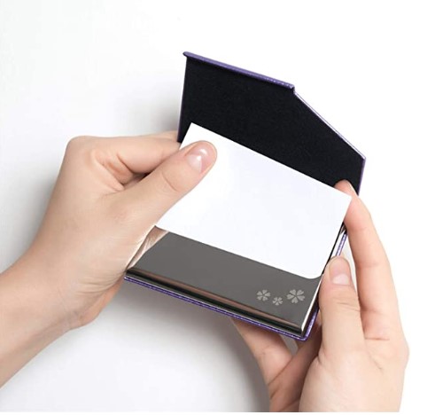 名刺入れ ケース ビジネス レディース カラフル 8色 名刺が折れない 桜 花びら かわいい シンプル ステンレスの通販はau Pay マーケット Magokoro