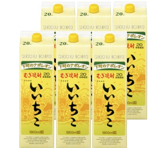 1ケース販売 乙２０゜いいちこ パック（麦） 1800ml 1.8L 6本単位 ギフト 父親 誕生日 プレゼント のし・ギフト対応不可 8,773円
