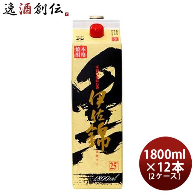 乙25度 黒伊佐錦 芋 パック 黒 1800ml 1.8L 12本 2ケース 父親 誕生日 プレゼント 父の日 のし・ギフト対応不可