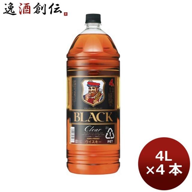 ウイスキー ブラックニッカ クリア ペット 4L 4本 1ケース 4000ml 4l 