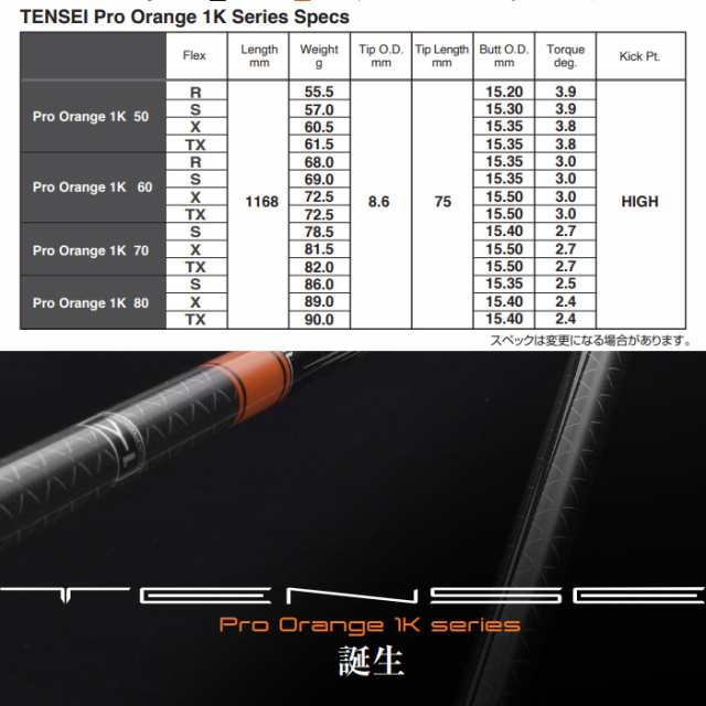 TENSEI Pro Orange 1K 50s TMスリーブ付