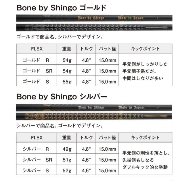 値下げ スリクソン用スリーブ付シャフト Bone by Shingo ボーン バイ シンゴ 片山晋呉プロ開発シャフト_2