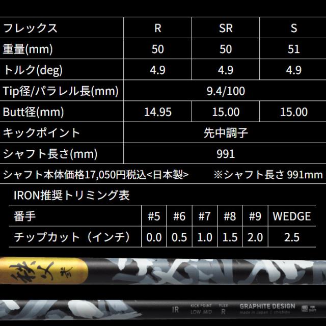 グラファイトデザイン chichibu2 Iron用 秩父弐 アイアン 5-PWセット