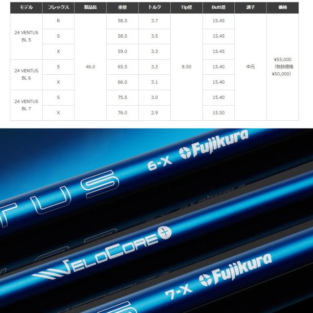 【クーポン発行中】フジクラ 24 ベンタス ブルー 日本仕様 Fujikura 24 VENTUS BLUE※リシャフト対応のみ_2