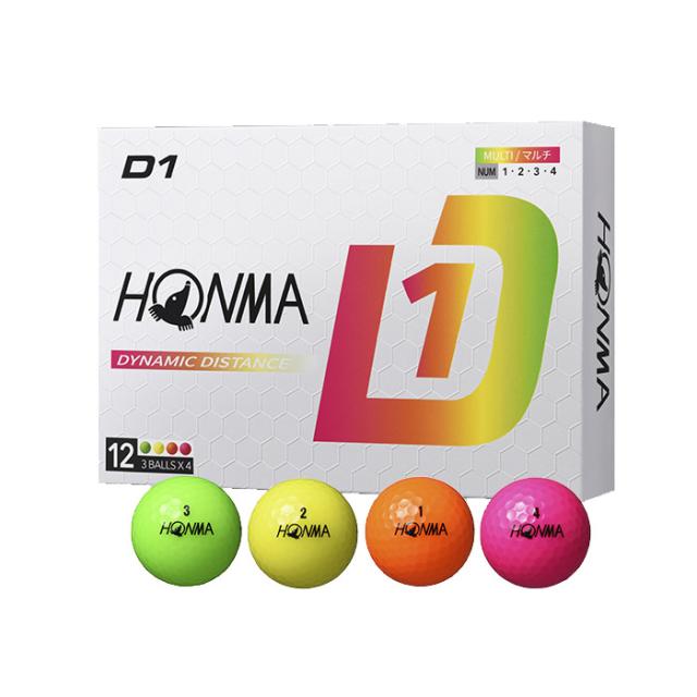 HONMA D1 ゴルフボール 12個入り　5ダースセット HONMA GOLF まとめ買いでお得 2024 D1 ボール 5ダースセット