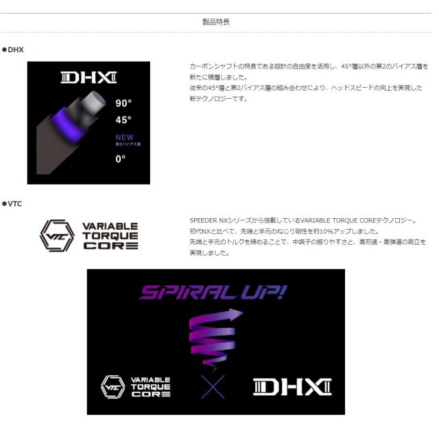 【クーポン発行中】テーラーメイド用OEMスリーブ付シャフト フジクラ スピーダー NX バイオレット 日本仕様 Fujikura Speeder NX VIOLET_2