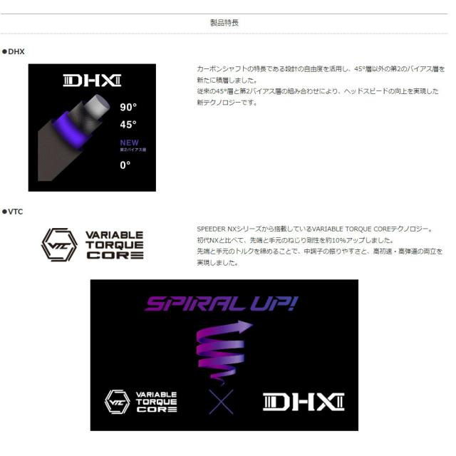 【クーポン発行中】ピンG440用US純正スリーブ付シャフト フジクラ スピーダー NX バイオレット 日本仕様 Fujikura Speeder NX VIOLET_2
