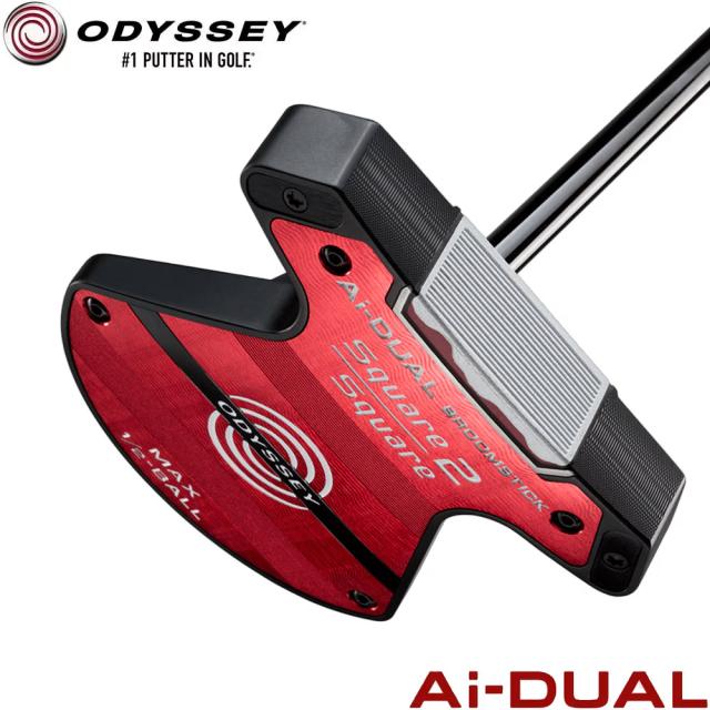 【数量限定】ODYSSEY Ai-DUAL Square 2 Square 1/2-BALL BROOMSTICK MAXパター オデッセイ エーアイ デュアル スクエア2スクエア ハーフボール BMS マックス