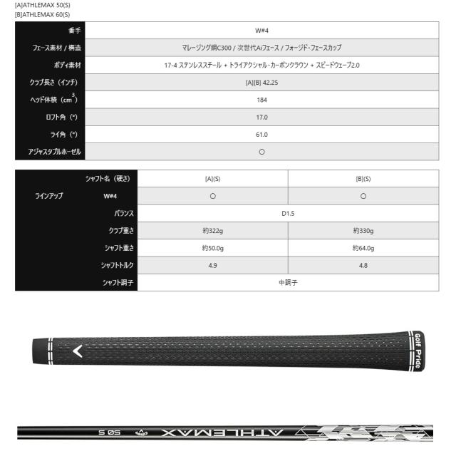 Callaway QUANTUM MINI BUFFYフェアウェイウッド キャロウェイ クァンタム ミニ FW ATHLEMAXシャフト_4