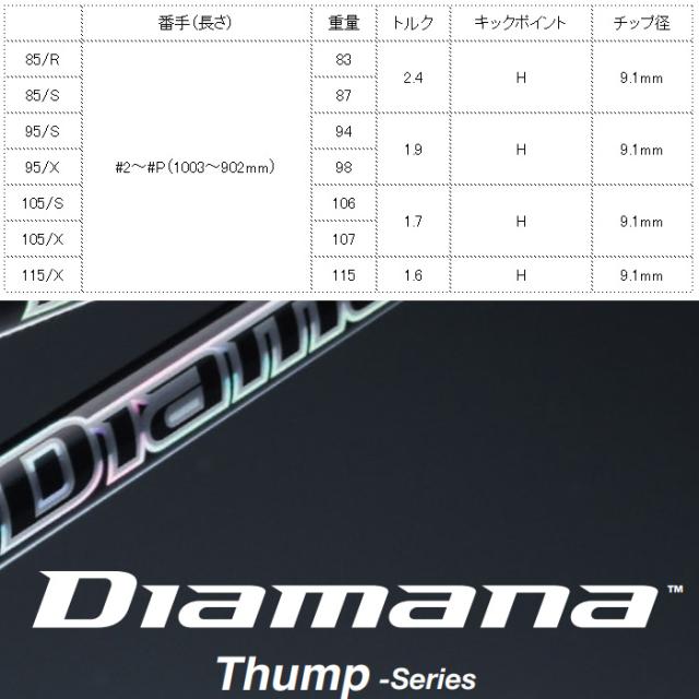 三菱ケミカル Diamana Thump IRON アイアンシャフト ディアマナ サンプ 