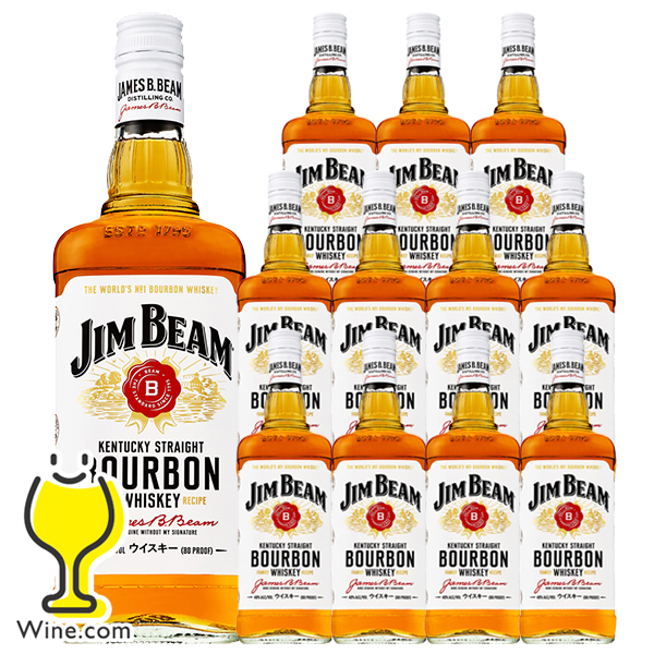 送料無料 ジムビーム 1L瓶 12本 ウイスキー バーボン サントリー ジムビーム 40度 1000ml×1ケース/12本(012)『OMS』