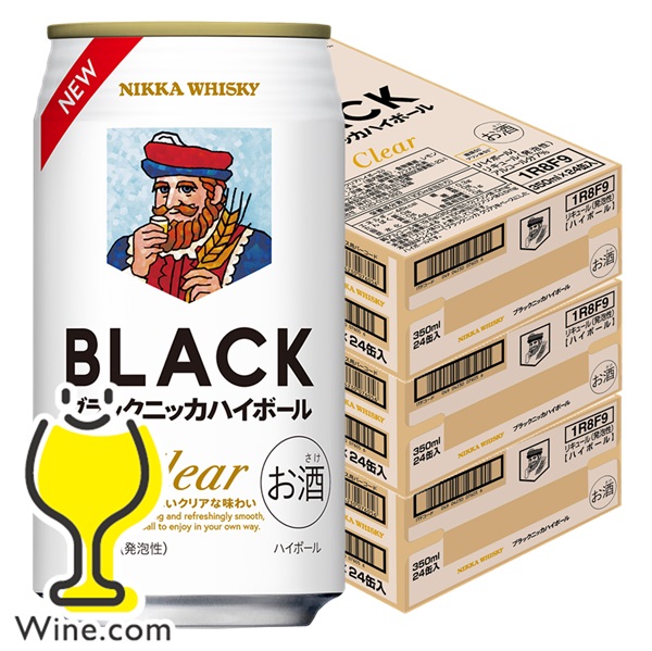 送料無料 アサヒ ブラックニッカ クリアハイボール 350ml×3ケース/72本(072)『FSH』