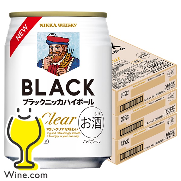 送料無料 アサヒ ブラックニッカ クリアハイボール 250ml×3ケース/72本(072)『FSH』