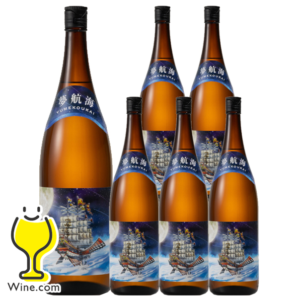 送料無料 1.8L 瓶 泡盛 忠孝酒造 夢航海 30度 1800ml瓶×1ケース/6本(006)『FSH』