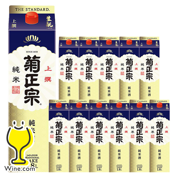 送料無料 日本酒 菊正宗 上撰 さけパック 生 純米 1800ml×2ケース/12本(012)『FSH』