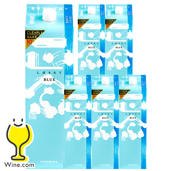 送料無料 日本酒パック 菊正宗 しぼりたてギンブルー 1800ml×1ケース/6本(006)『FSH』 7,083円