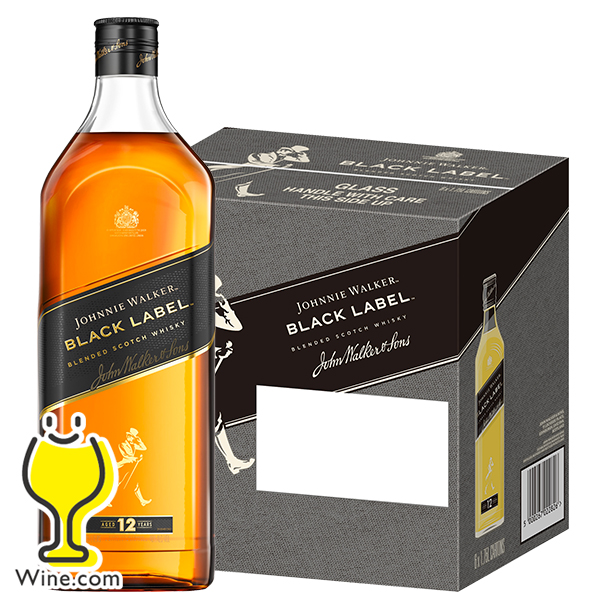 送料無料 ブレンデッドウイスキー ジョニーウォーカー ブラックラベル 12年 1750ml×1ケース/6本(006)『OMS』