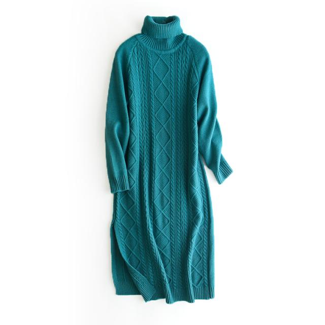 送料無料 全4色 ケーブルニット ニットワンピ ニットワンピース レディース ケーブルニットワンピ タートルネック ロングワンピーの通販はau Pay マーケット Angelcloset Au Pay マーケット店