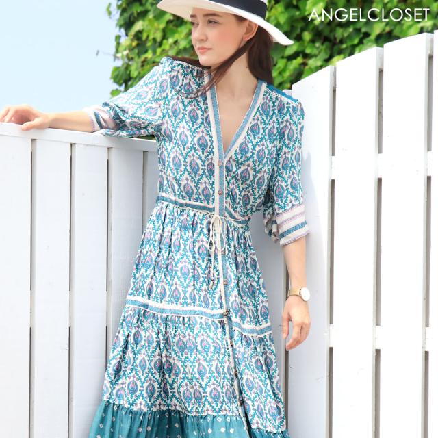 送料無料 サマーワンピ ワンピース ロングワンピース シャツワンピ リゾート ボタニカル 海 ワンピース フリル 旅行 海 プール サマーの通販はau Pay マーケット Angelcloset Au Wowma 店