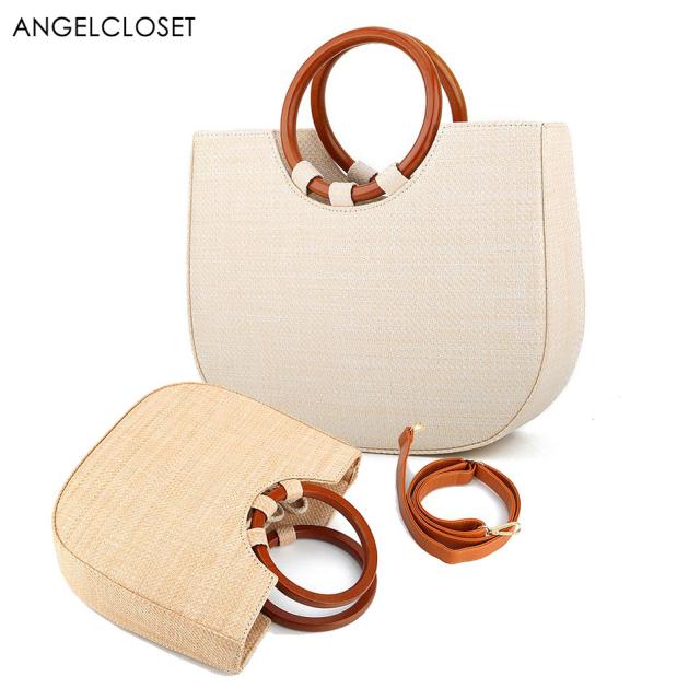 送料無料 かごバッグ ショルダー レディース 巾着付き バスケット トートバッグ 手提げバッグ 2way ストローバッグ サークル持ち手 海の通販はau Pay マーケット Angelcloset Au Pay マーケット店