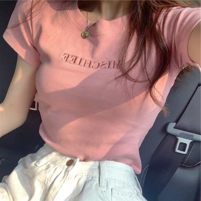 Tシャツ レディース 半袖 ショート丈 へそ出し 夏 ゆるい トップス 韓国ファッション 原宿系 Bf風 ヒップホップ ダンス ストリート風 カの通販はau Pay マーケット 美ハーバー