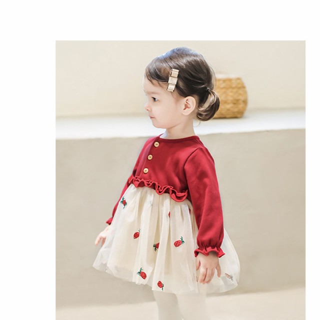 子供 ワンピース キッズ 女の子 韓国子供服 ベビー 赤ちゃん 可愛い レッド イエロー 上品 フォーマル 秋 春 冬 インナー 誕生日プレゼンの通販はau  PAY マーケット - 美ハーバー