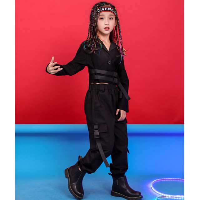 ダンス 衣装 キッズ HIPHOP ヒップホップ 子供 女の子 韓国 子供服 上下2点セット カーゴパンツ ダンスウェア お揃い 軍パン ギャル  セクの通販はau PAY マーケット - 美ハーバー