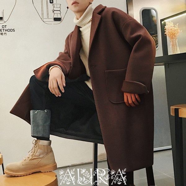 新版 メンズ チェスターコート ゆったり ロングコート 厚手 男性 ツイードコート カジュアル アウター シンプル 無地 レトロ 通勤 通学 内祝い Carlavista Com