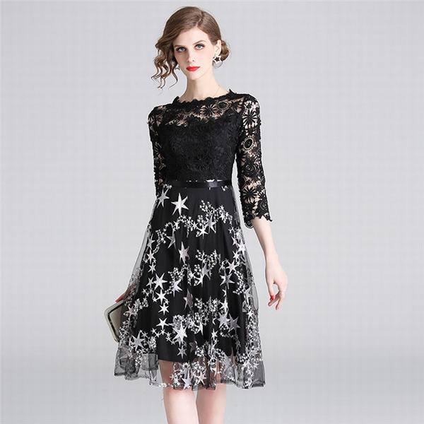 驚きの値段 ワンピース レディース Aライン 長袖 ハイウエスト ワンピ ひざ丈 膝丈 綺麗 ドレス 洋服 人気 ハイウエスト レディースファッション ス 好評継続中 Centrodeladultomayor Com Uy