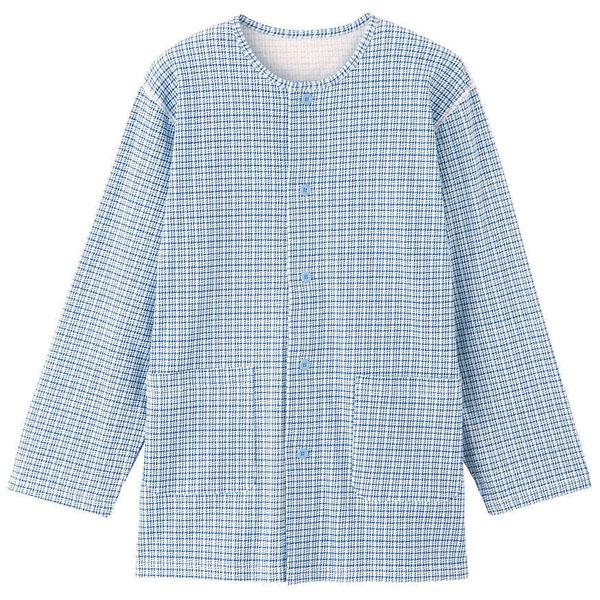 ワコール wacoal DKL683 らくラクパートナー メンズ 男性用 パジャマ トップス 長袖 前開き 全開タイプ マジックテープ ML_2