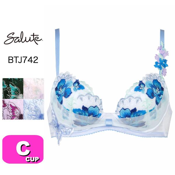 ワコール wacoal サルート salute BTJ742（42シリーズ）リボンブラ 3/4カップブラジャー Cカップの通販は 5,434円