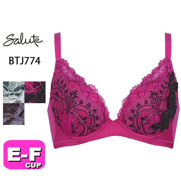 ワコール wacoal サルート salute BTJ774 74シリーズ ブラジャー 4/5カップ 小さく見せるブラ EF