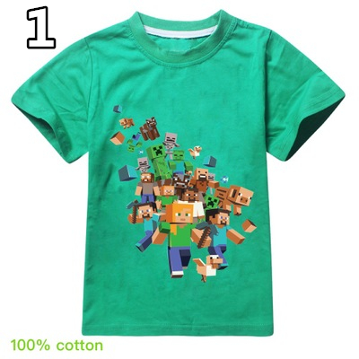 Minecraft マインクラフト キャラクター プリント ｔシャツ 子供 マイクラゲームキャラクターグッズの通販はau Pay マーケット Happy Delivery