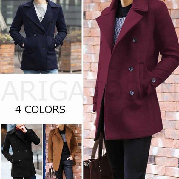 春物がお買い得 週末限定sale ピーコートメンズラシャpコートビジネスコートフェイクインナー重ね着ダブルー帽子付き厚手防風防寒新作秋冬 ランキング１位受賞 Www Iacymperu Org