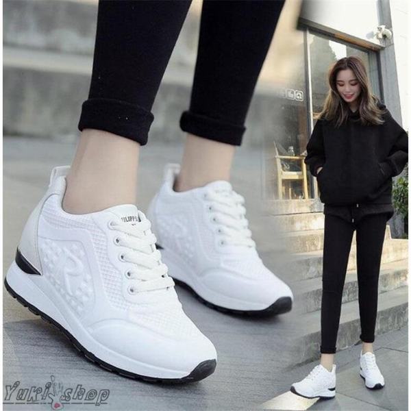 スニーカー 厚底靴 インヒール ハイカット ウォーキングシューズ 白スニーカー 美脚レディース カジュアルシューズ 歩きやすい春夏の通販はau Pay マーケット Happy Delivery