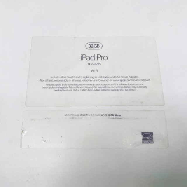 未使用品 9.7インチiPad Pro Wi-Fi 32GB A1673 Apple Pencil対応 ...