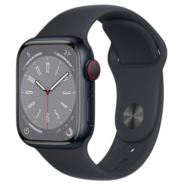 新古品 Apple Watch Series 8 GPS+Cellularモデル 41mm スポーツバンド MNHV3J/A 常時表示 高速充電 w8-gs-s76d4の通販は