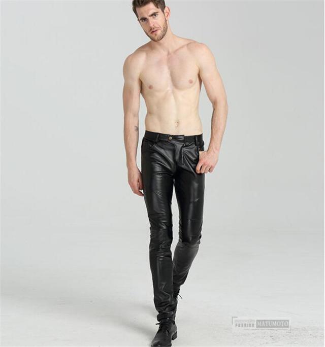 レザーパンツ メンズ ライダースパンツ 革パンツ レザーズボン スキニー