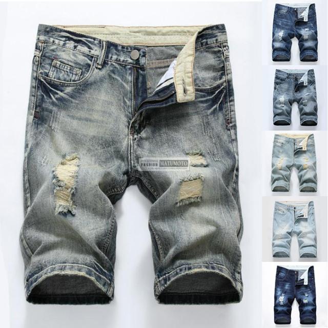 デニム パンツ ダメージ加工 ハーフパンツ メンズ ショートパンツ デニム ジーンズ スリム ショーツ ハーパン ストレッチ 短パン 半ズボの通販はau Pay マーケット Matumoto