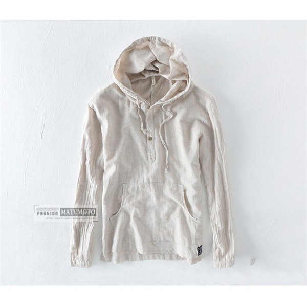 パーカー メンズ 綿麻 リネンパーカー サマーパーカー パーカ 長袖 プルオーバー 夏パーカー トップス 新生活の通販はau Pay マーケット Matumoto