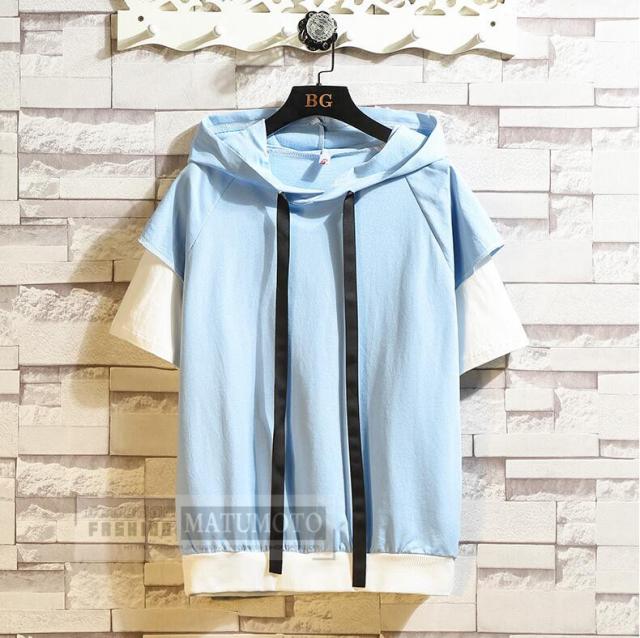 パーカー メンズ 夏用 薄手 半袖パーカー カジュアル 切り替え 夏パーカー フード付き 大きいサイズ 夏 父の日の通販はau Pay マーケット Matumoto