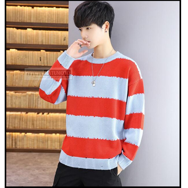 メンズ 長袖 ニットセーター メンズ セーター 長袖 トップス カジュアル 配色ニットソー 切り替え 人気 秋冬着 新作 の通販はau Pay マーケット Matumoto