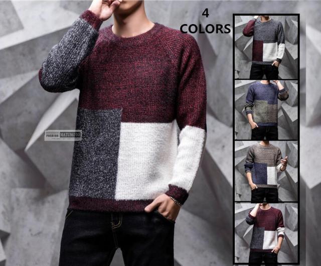 ニット セーターメンズ 長袖 丸首 ストリート お洒落 トップス カジュアル おしゃれ 春秋冬新作の通販はau Pay マーケット Matumoto