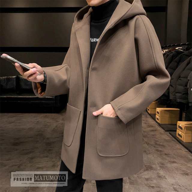 【三太郎の日】コート メンズ フード付きコート 防寒コート 冬物 冬服 ビジネス アウター ロングコート防風4色　 メンズ ファッション ｜au  PAY マーケット